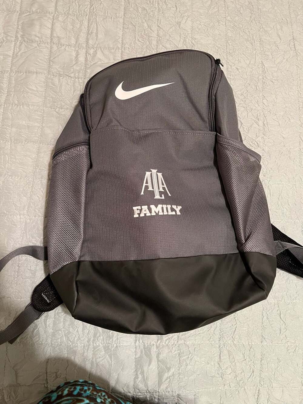 Nike ALA Family Branded Grey Backpack